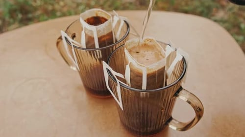Pour Over Coffee Drinks Dripping Coffee