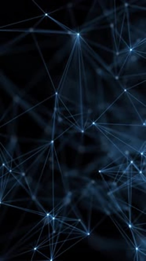 Abstract Tech Network Loop Background with Glowing Blue Lines