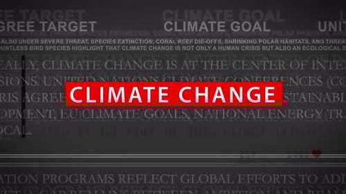 Animated Climate Change News Headline Title Card