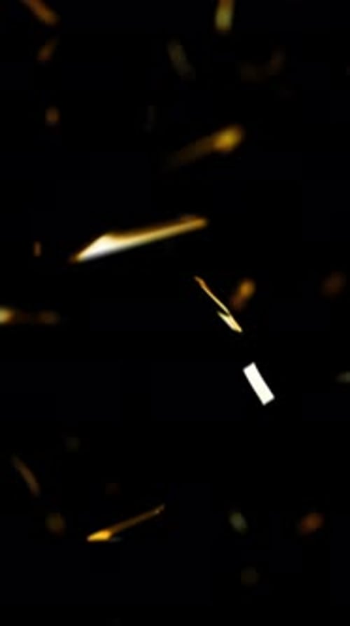 Golden Confetti Falling Particles Overlay