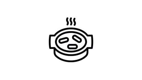 tteokbokki line icon animation