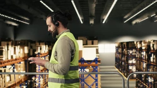 Distribution Staff Member Customer Support Calls Logistics Hub
