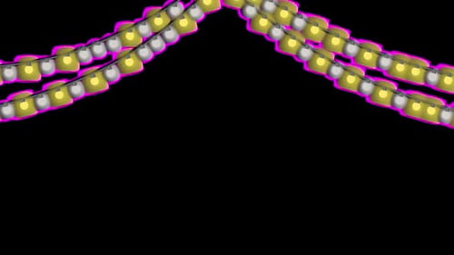 Blinking Gold and Silver String Lights for Celebrations