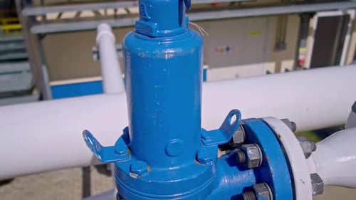 close-up of gas pressure valve