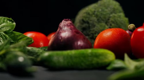 Fresh vegetables studio close up