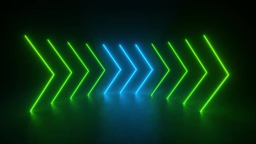 Dynamic Neon Arrows Loop Background
