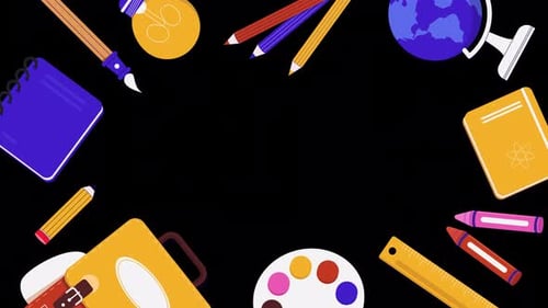 Animated Education Elements Frame Reveal