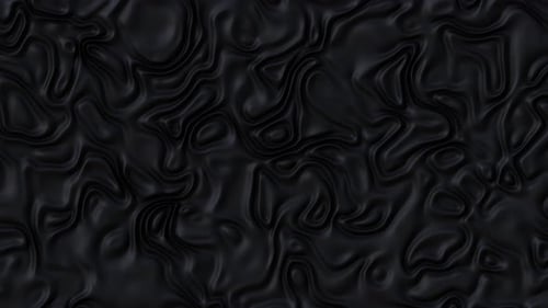 Textura de seda preta sem costura: ondas abstratas luxuosas em loop 3D