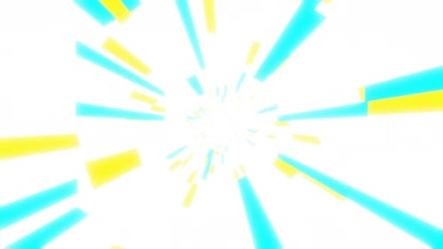 Bright Geometric Tunnel Abstract Fast Motion Loop