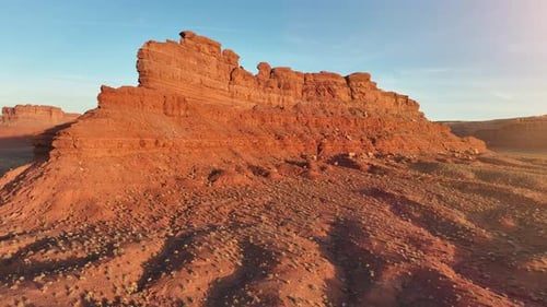 Aerial shot of the amazing rock formations in southern Utah.