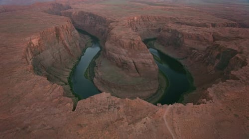 Horseshoe Bend Arizona Circa-2019. Aerial View of Horseshoe Bend Arizona. From