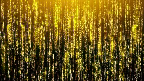 Golden Shimmering Particles Falling Down Loop Background
