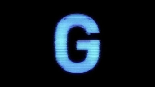 Digitaler verzerrter Buchstabe G