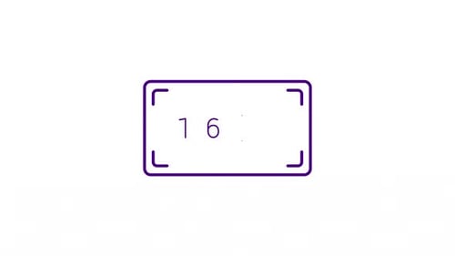 Animated 16:9 Aspect Ratio Line Icon