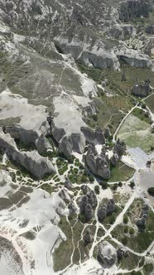Aerial view of Cappadocia, Pasabaglari kapadokya, fairy chimneys Cappadocia, Turkey