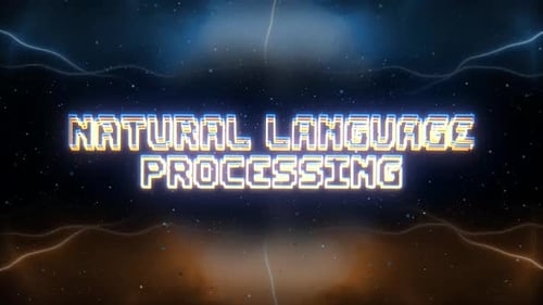 Natural Language Processing Neon Text With Retro Style Background