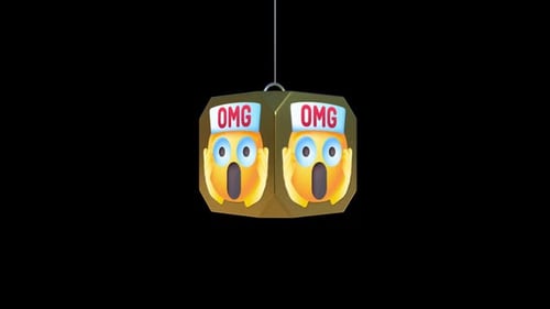 3D Animated OMG Emoji Swinging Ornament