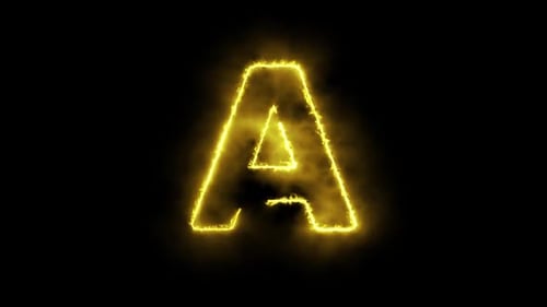 Text A Glow Fire-Effekt