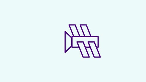 Flat Design Satellite Transmission Animated Icon