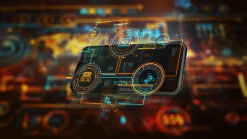 3D Smartphone Displaying Dynamic Infographics in Virtual Space