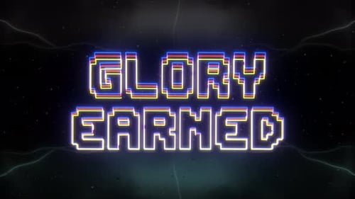 Animated Retro Pixel Glitch Title Reveal