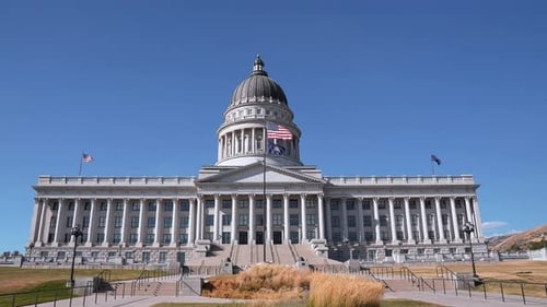Aerial View of the Salt Lake City Capitol Building in