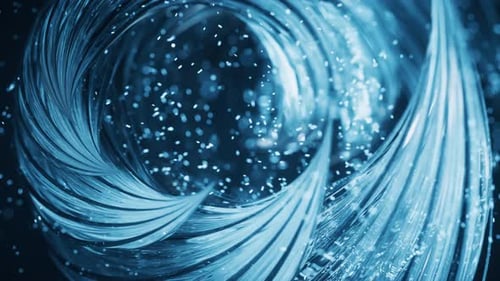 Flowing curve and particles background