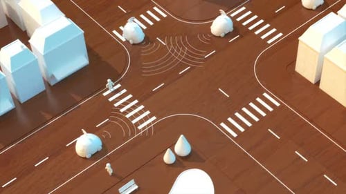 Coche autónomo - Animación 3D