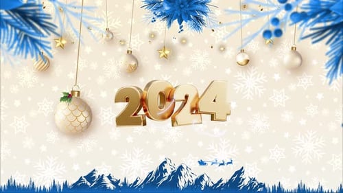 Creative, 2024 Christmas Animation Background 4K