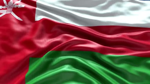 Realistic Oman National Flag Waving Animation