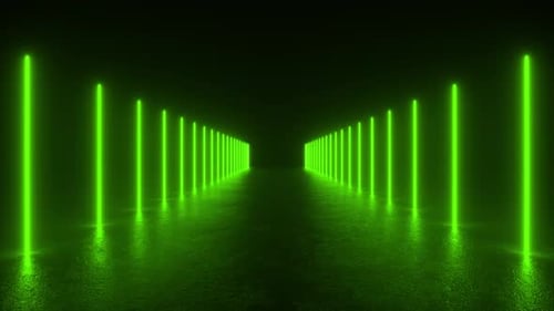 Glow Green Light Tunnel