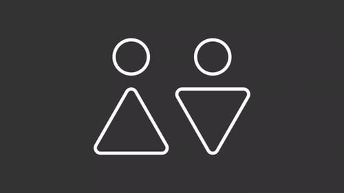 Minimalist Animated Male Female Gender Icons
