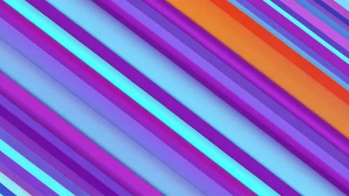 Abstrakter 3D-Diagonalstreifen-Hintergrund, lila, orangefarbenes Video