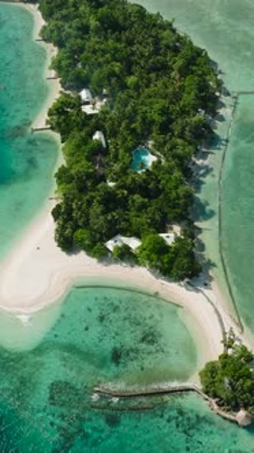 Beach Resort with White Sandy Beach in Samal Davao Philippines