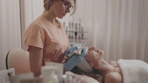 Professional Iontophoresis Facial Treatment at Spa Salon