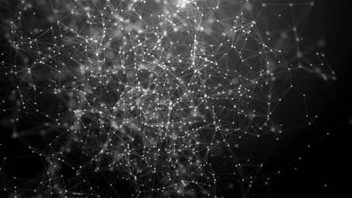 Schwarz-weißer Plexus mit Punkten, Linien