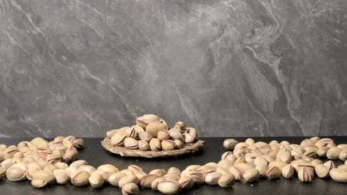 Pistachios in Shell on Plate Still Life