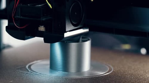 Nozzle In 3D Printer Head Prints Model