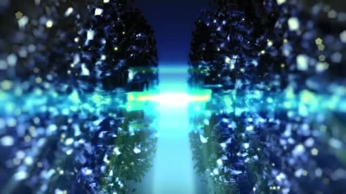 Futuristic Abstract Light Tunnel Motion Background Loop