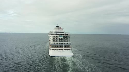 Cruise Liner Aerial View