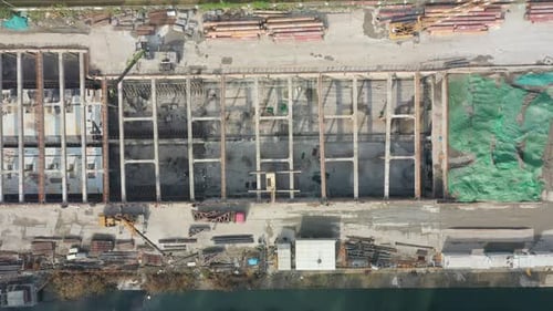 Sitio de construcción en la ciudad