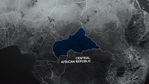 Central African Republic Map Highlight Title Reveal