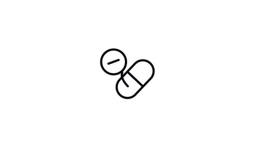 Animated Medical Pill and Capsule Line Icon