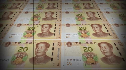 Yuan Money Printing Animation 4K