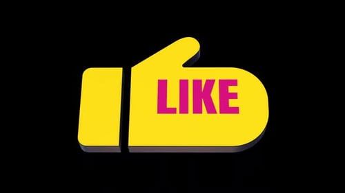 Vibrant 3D Like Button Social Media Call to Action