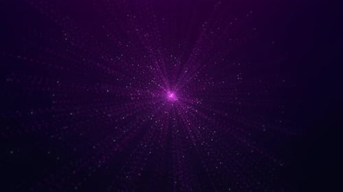 Abstract Purple Particle Rays Background Animation
