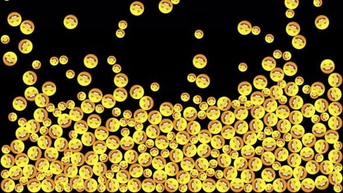 Falling Laughing Emoji Confetti Overlay Animation