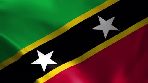 Saint Kitts And Nevis Flag Animation