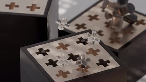 Animação em loop 3D Jumping Cross