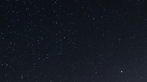 Starry Time Lapse of a Blue Night Sky